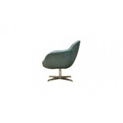 Buffel leren clubchair, swivel.