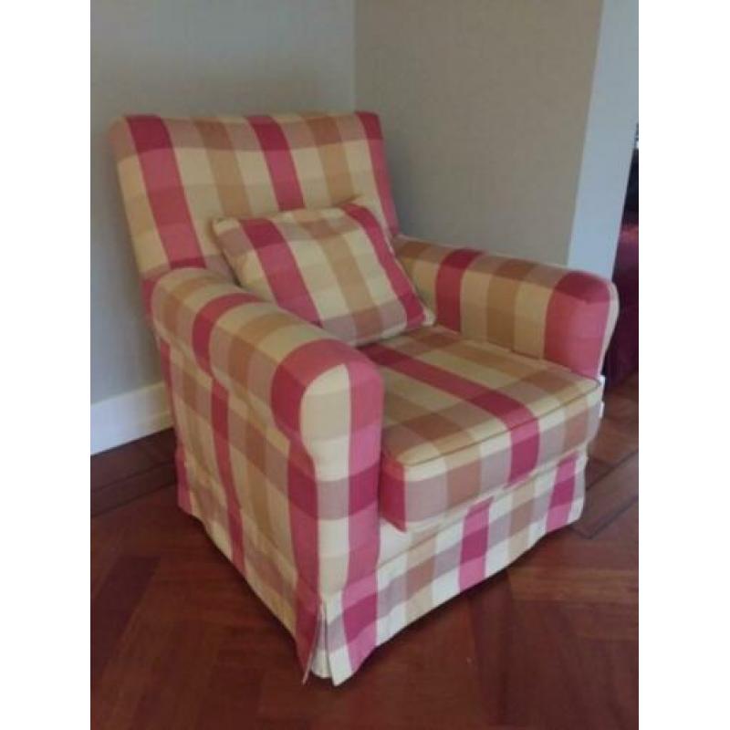 Fauteuil met ruitstof van Sanderson