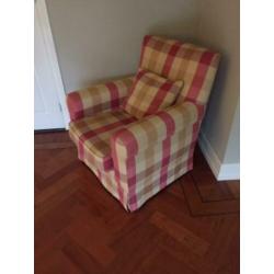 Fauteuil met ruitstof van Sanderson