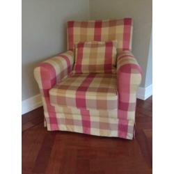 Fauteuil met ruitstof van Sanderson