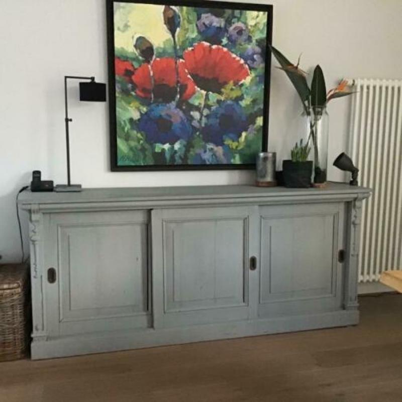 Oud grenen dressoir/kast/toonbank