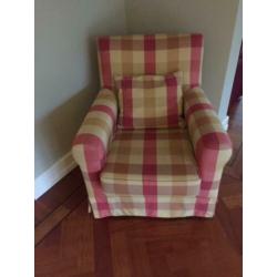 Fauteuil met ruitstof van Sanderson