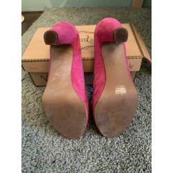 Vienty suede pumps hakken roze maat 40 eenmaal gedragen