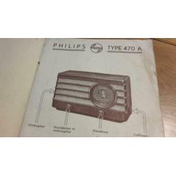 Philips type 470 a, vooroorlogs.