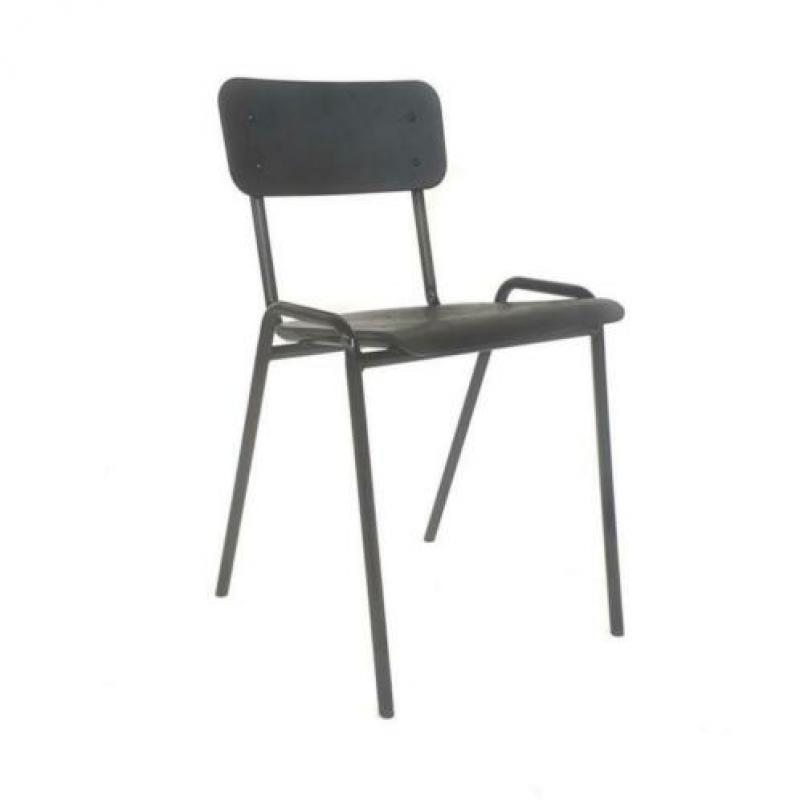 680x School chair vintage oude schoolstoelen cafe stoel 801