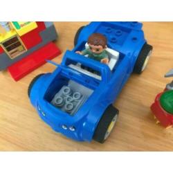 LEGO DUPLO - auto en benzinestation enz in BOX