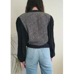 Zwarte blouse met stippen