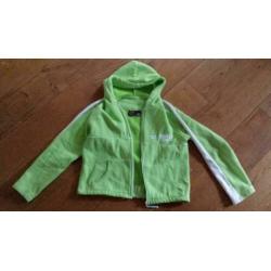 Vest Diesel limegroen + bruin vestje gouden letters