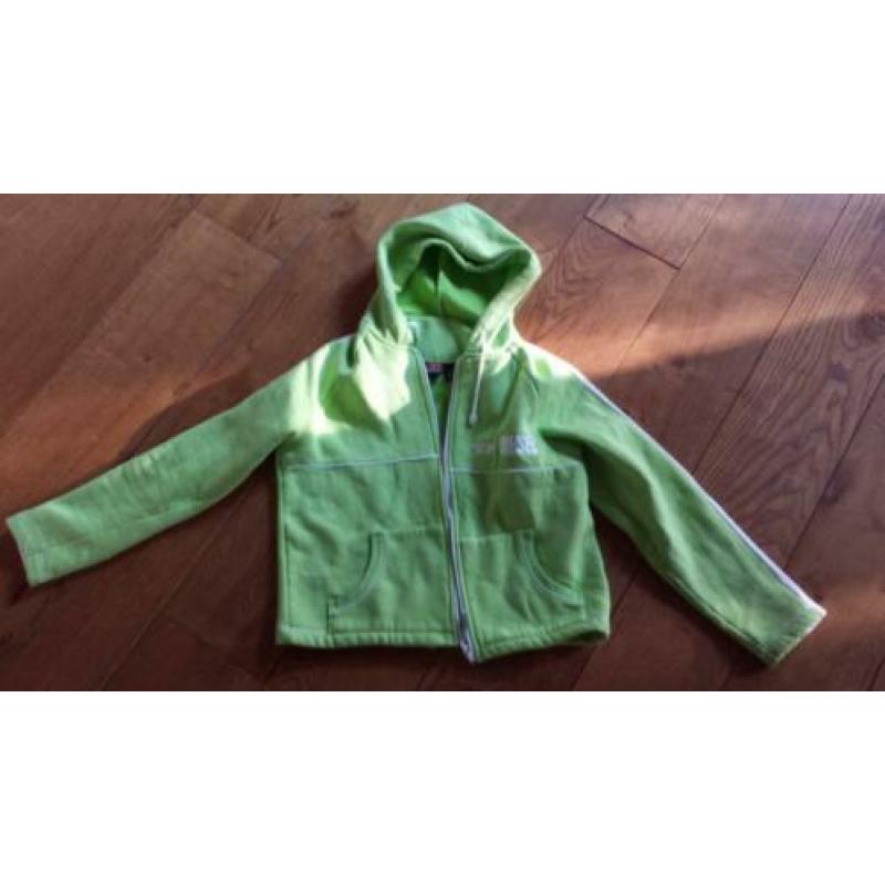 Vest Diesel limegroen + bruin vestje gouden letters