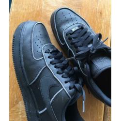 NIKE Air Force 1 zwart leer 41