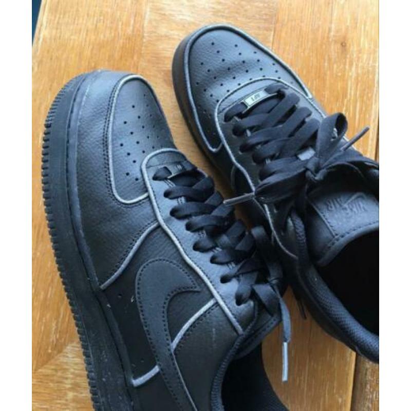 NIKE Air Force 1 zwart leer 41