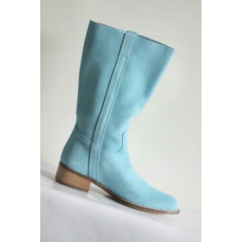 Nieuw! Elizabeth Stuart - Blauw suede laarzen - Mt 38