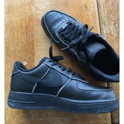 NIKE Air Force 1 zwart leer 41