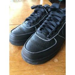 NIKE Air Force 1 zwart leer 41