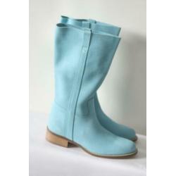 Nieuw! Elizabeth Stuart - Blauw suede laarzen - Mt 38