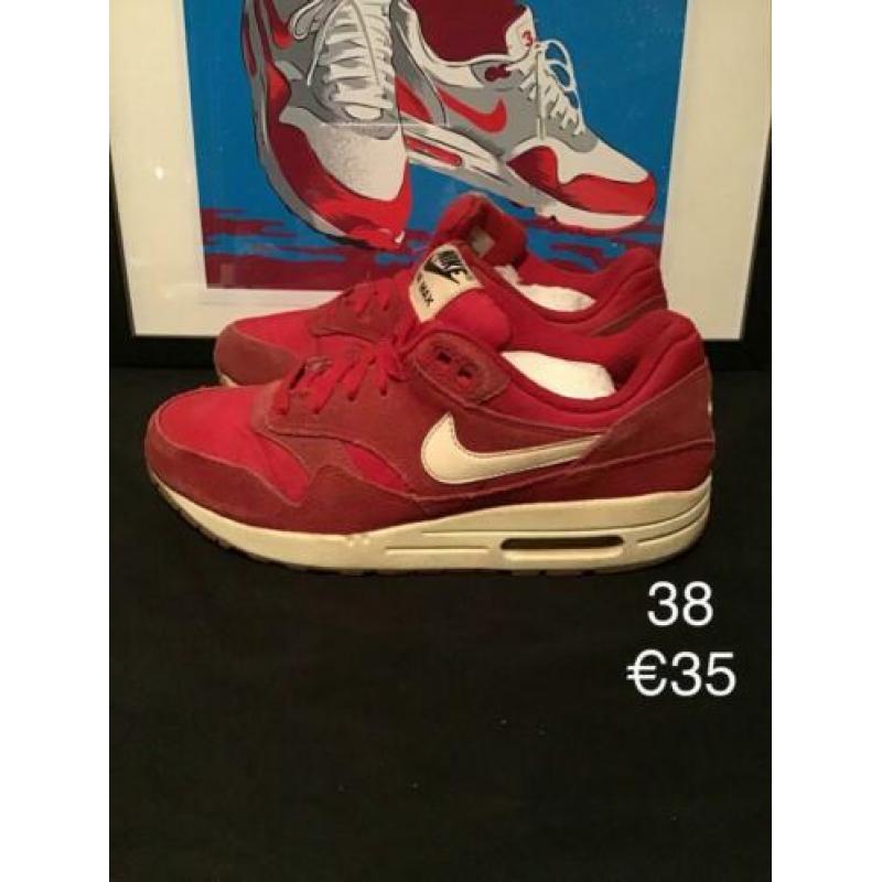 Nike air max 1 Gym Red. Maat 38