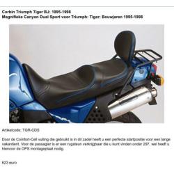 Corbin zadel voor Triumph Tiger 900 bouwjaar 1992 t/m 1998