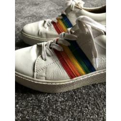 DWRS witte sneaker regenboog maat 39