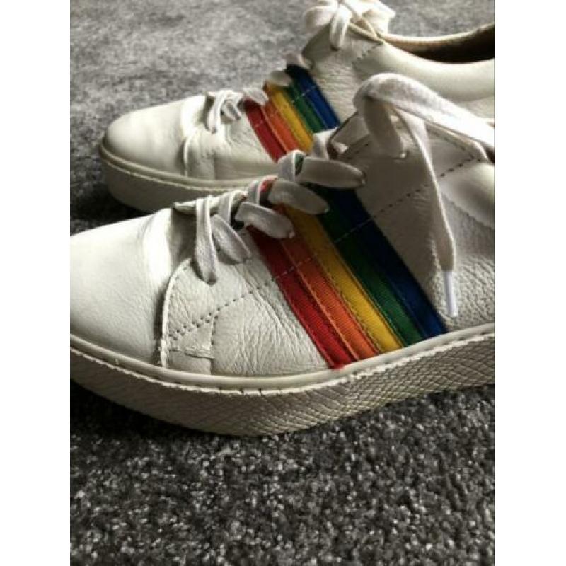 DWRS witte sneaker regenboog maat 39