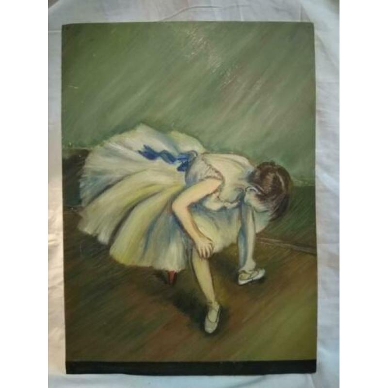 Oud schilderij; balletdanseres.