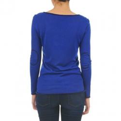 Kobaltblauwe Esprit Henley sweater trui pullover viscose S