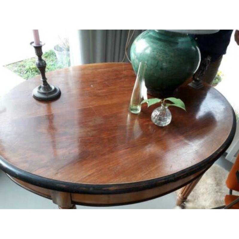 antieke ovale houten tafel te koop