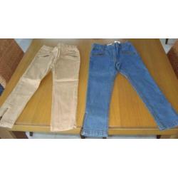 2 broeken (jeanswear) maat 110 samen € 8,00