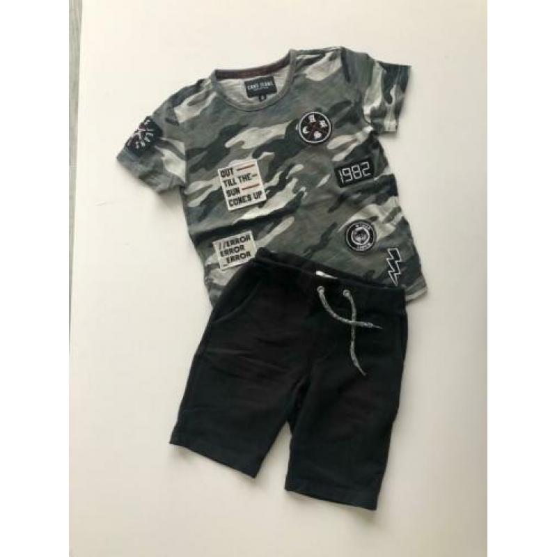 Cars print shirt en Name it zwart jogging maat 122/128