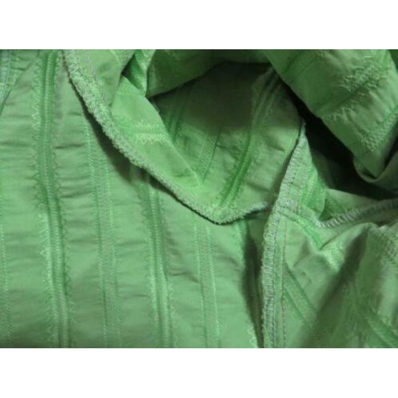 groene blouse structuurstof met rits mt 46 Etam