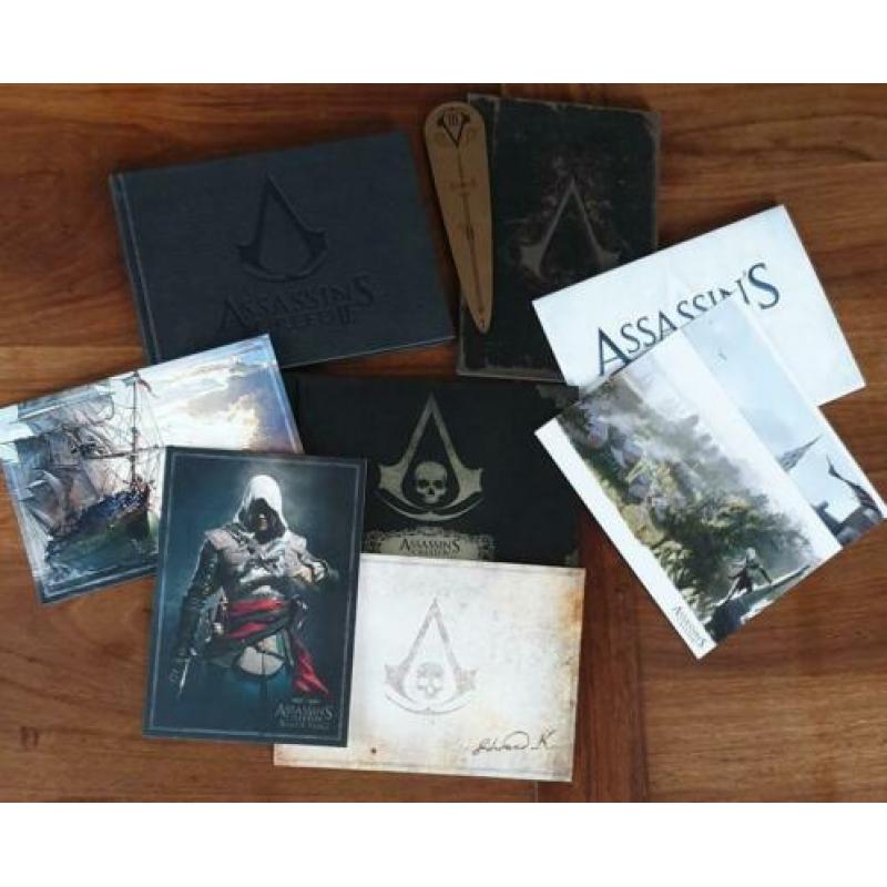 Collectie artbooks Assassins creed II, III en Black Flag