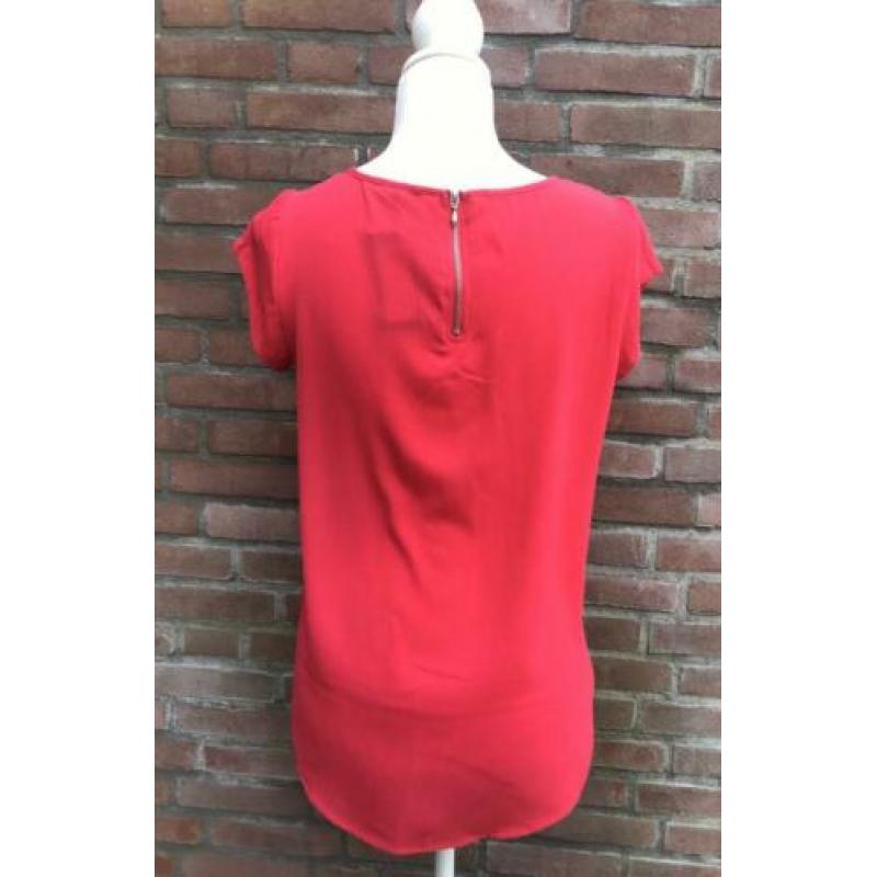 Only roze bijna rood shirt blouse maat 34/XS nieuw!!