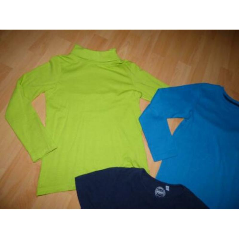 Set basic shirten (Esprit/Sturdy/C&A), maat 128/134 NIEUW!