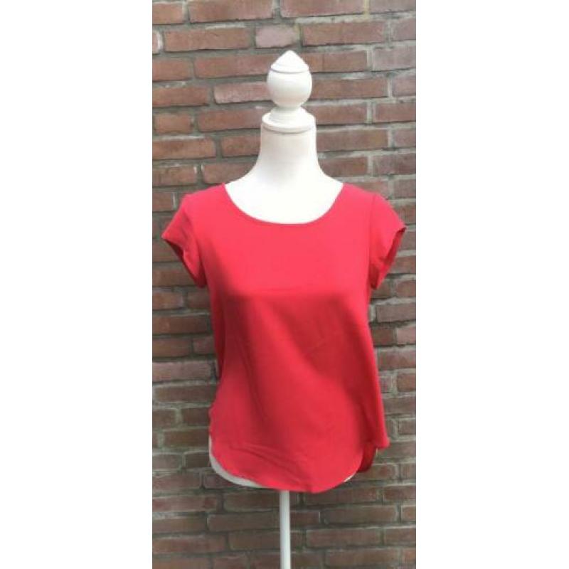 Only roze bijna rood shirt blouse maat 34/XS nieuw!!