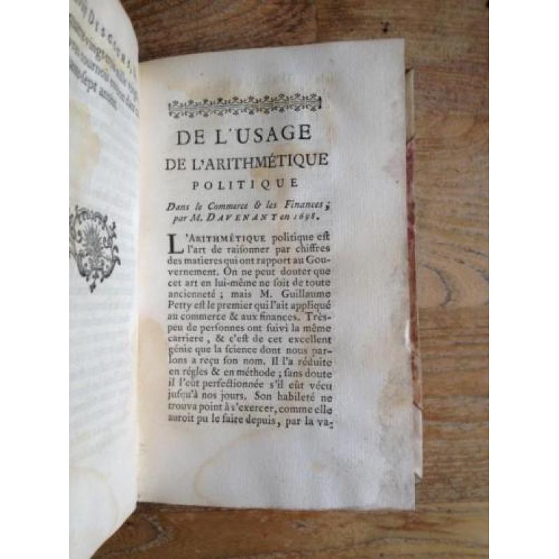 Forbonnais King Le negotiant anglois 1753 perkament