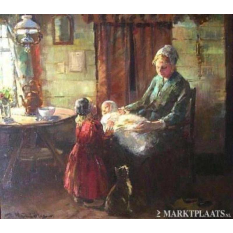 =Daan Muehlhaus 1907-1981=HOLLANDS interieur met kinderen==