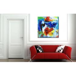 d921 Abstract modern olieverf schilderij 100x100cm