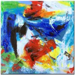 d921 Abstract modern olieverf schilderij 100x100cm