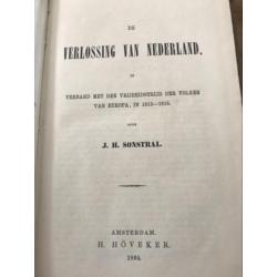 Oud antiek boek 1864 1e dr De verlossing van Nederland prent