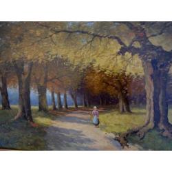 Vrouwtje in het bos - J. ten Cate 1867-1955