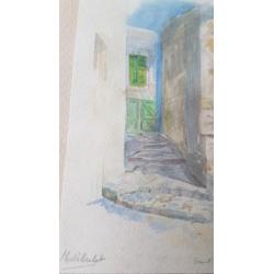 Aquarel Thalé HULST Saint Paul de Vence 1953