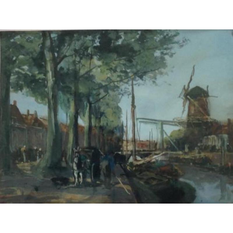 Adriaan c.w.terhell * aquarel * rotterdam - delfshaven ?