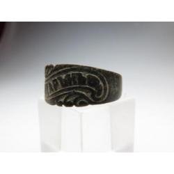 Late Medieval bronze ring decorated with cyrillic writing