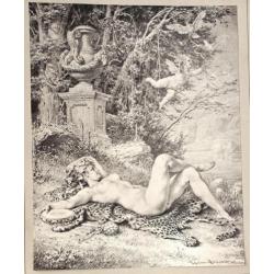 Triomphe de Cupidon 1881 12 dessins erotiques Henri Lossow