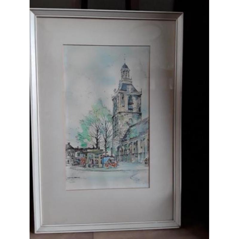 Tekening van de Meppeler toren.