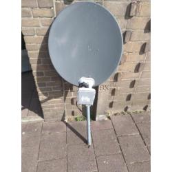 Compleet satelliet paket HD decoder schotel dubbele HD kop