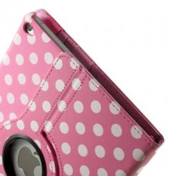 iPad Air 2 hoes roteerbaar polka dots roze