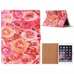 Ntech iPad Air 2 Roos Design Booktype Kunstleer Hoesje Met