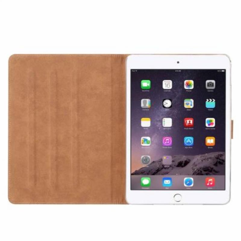 Ntech iPad Air 2 Roos Design Booktype Kunstleer Hoesje Met