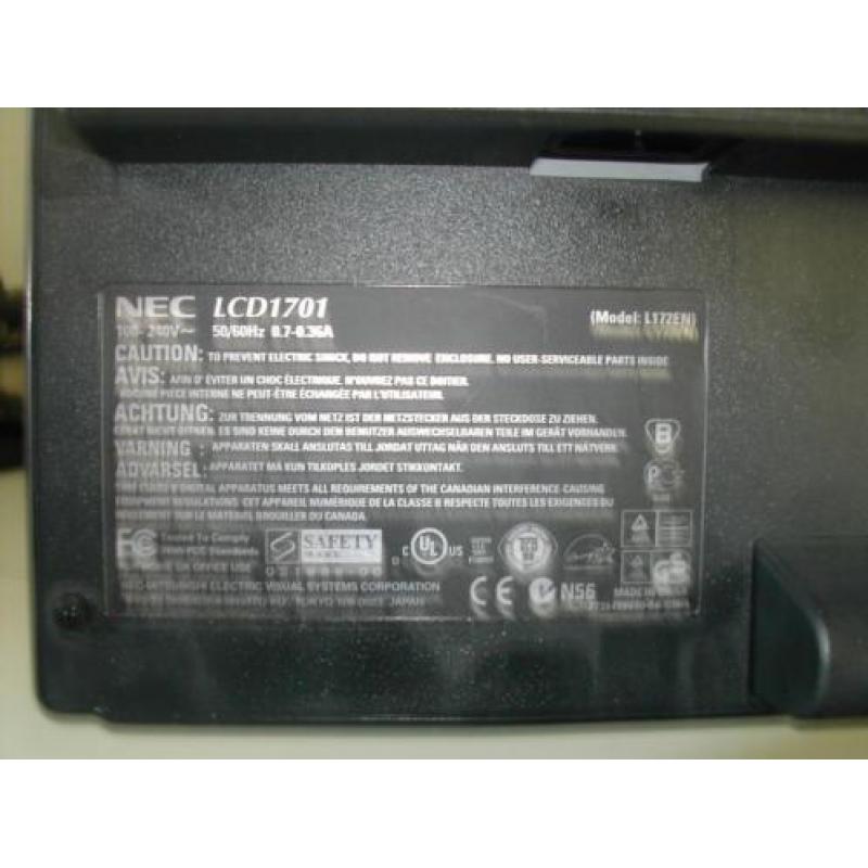 LCD Beeldscherm 17", NEC type 1701