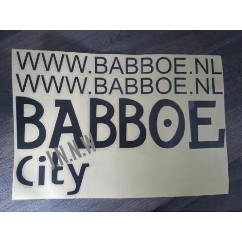 Actie nieuw Babboe bakfiets sticker's €17.50 incl op alles